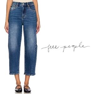 Free People We The Free Frank Baggy Dad Jean - Medium Denim Wash - Size 24